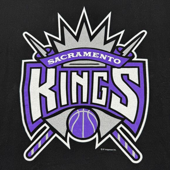 Y2K Mike Bibby #10 Sacramento Kings NBA Double Sided Graphic T Shirt - Medium - Picture 3 of 8